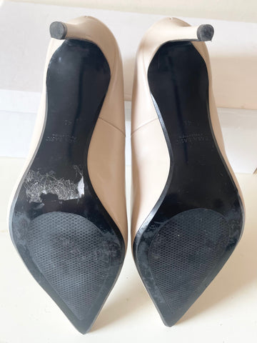 Zara Cream High Heeled Court Shoes Size 7.5/41