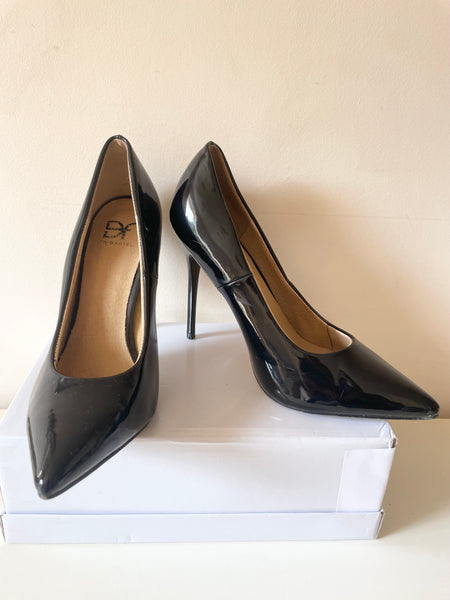 DANIEL BLACK PATENT POINTED TOE HIGH HEELS SIZE 7/40