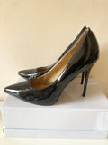 DANIEL BLACK PATENT POINTED TOE HIGH HEELS SIZE 7/40