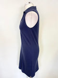 POLO RALPH LAUREN NAVY BLUE COLLARED SLEEVELESS POLO SHIRT DRESS SIZE S