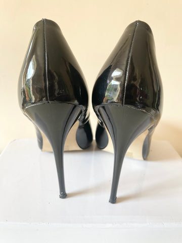 DANIEL BLACK PATENT POINTED TOE HIGH HEELS SIZE 7/40