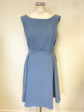 REISS SKY BLUE SLEEVELESS FIT & FLARE DRESS SIZE 10