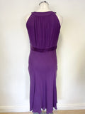 HOBBS 100% SILK PURPLE SPECIAL OCCASION FIT & FLARE DRESS SIZE 12