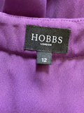 HOBBS 100% SILK PURPLE SPECIAL OCCASION FIT & FLARE DRESS SIZE 12