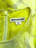 WHISTLES CITRUS YELLOW CUT OUT BACK FIT & FLARE SLEEVELESS DRESS SIZE 8