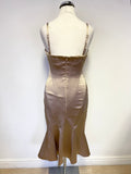 KAREN MILLEN GOLD FAN DETAILED BODICE SPECIAL OCCASSION DRESS SIZE 10