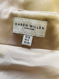 KAREN MILLEN GOLD FAN DETAILED BODICE SPECIAL OCCASSION DRESS SIZE 10