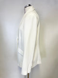 MINT BY MINT VELVET WHITE COLLARED LONG SLEEVED OCCASION JACKET SIZE 14