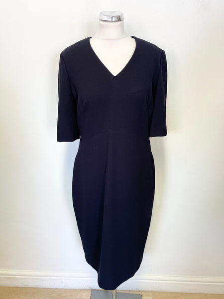 HOBBS NAVY BLUE SHORT SLEEVED DRESS  SIZE 14