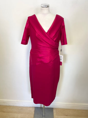 BRAND NEW WITH TAGS ISPIRATO MORELLO RED SPECIAL OCCASION DRESS & MATCHING HATINATOR SIZE 14