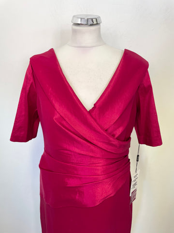 BRAND NEW WITH TAGS ISPIRATO MORELLO RED SPECIAL OCCASION DRESS & MATCHING HATINATOR SIZE 14