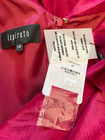 BRAND NEW WITH TAGS ISPIRATO MORELLO RED SPECIAL OCCASION DRESS & MATCHING HATINATOR SIZE 14