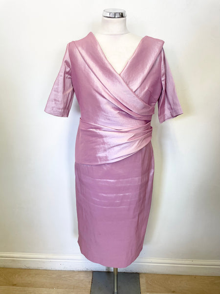 ISPIRATO PINK SHORT SLEEVE SPECIAL OCCASION DRESS SIZE 14