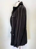 MINT VELVET BLACK HIGH NECK ZIP FRONT LONG SLEEVED JACKET SIZE 14