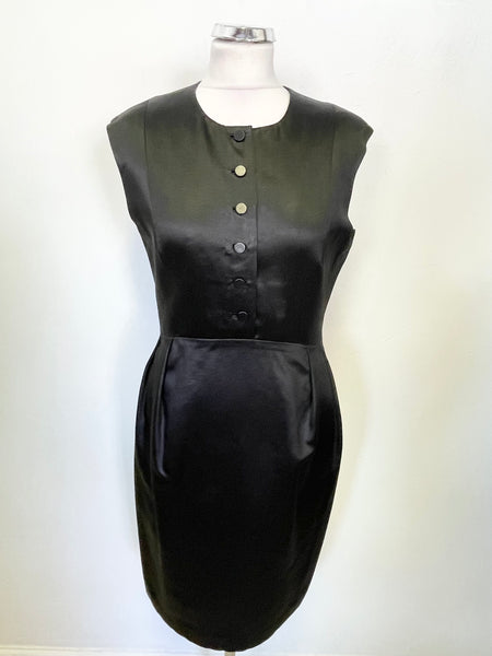 BRAND NEW  THEYSKEN’S THEORY DRACE BLACK SLEEVELESS SHEATH DRESS SIZE 44 UK 12