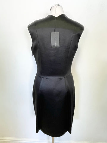 BRAND NEW  THEYSKEN’S THEORY DRACE BLACK SLEEVELESS SHEATH DRESS SIZE 44 UK 12