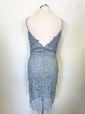 CHI CHI PETITE PALE DRESS BLUE LACE SPECIAL OCCASION PENCIL DRESS  SIZE 10