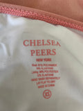 CHELSEA PEERS SALMON PINK PLUNGE NECK LOW BACK SWIMSUIT SIZE XS