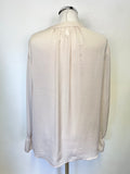 WHITE COMPANY OYSTER CROSS OVER FRONT LONG SLEEVED TOP SIZE 14