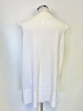 WHITE COMPANY WHITE KNIT V NECK SLEEVELESS TANK TOP SIZE L