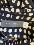 MINT VELVET BLACK & WHITE SPOT SHORT SLEEVE SHIRT  SIZE M