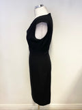 EX SAMPLE LK BENNETT BLACK SLEEVELESS PENCIL DRESS SIZE 10