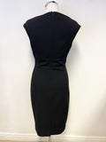 EX SAMPLE LK BENNETT BLACK SLEEVELESS PENCIL DRESS SIZE 10