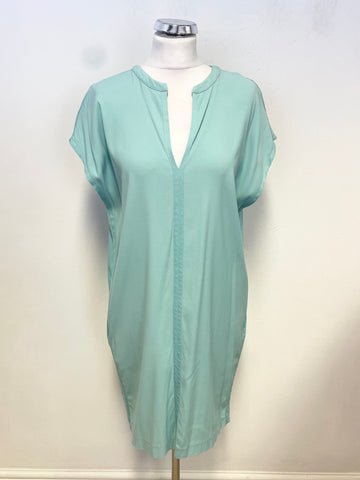 DAMSEL IN A DRESS LIGHT TURQUOISE CAP SLEEVE SHIFT DRESS SIZE 12