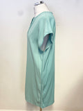 DAMSEL IN A DRESS LIGHT TURQUOISE CAP SLEEVE SHIFT DRESS SIZE 12