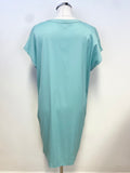 DAMSEL IN A DRESS LIGHT TURQUOISE CAP SLEEVE SHIFT DRESS SIZE 12