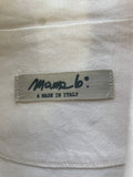 MAMA B GLICINE D WHITE LINEN & COTTON BLEND LONG SLEEVED JACKET  SIZE S