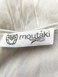 MOUTAKI CREAM & MULTI COLOUR EMBROIDERED SCOOP NECK SLEEVELESS TOP ONE SIZE