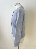 SELECTED FEMME BLUE WOOL & ALPACA MIX LONG SLEEVED CARDIGAN  SIZE M