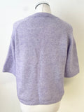 SELECTED FEMME LILAC ROUND NECK SHORT SLEEVED JUMPER SIZE S