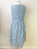 CATH KIDSTON LIGHT BLUE BRODERIE ANGLAISE SLEEVELESS FIT & FLARE DRESS SIZE 14