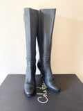 COLE HAAN SIERRA NIKE AIR BLACK LEATHER TALL BOOTS SIZE 7/41