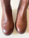 BRAND NEW CLARKS TAN BROWN LEATHER KNEE LENGTH BOOTS SIZES 5/38