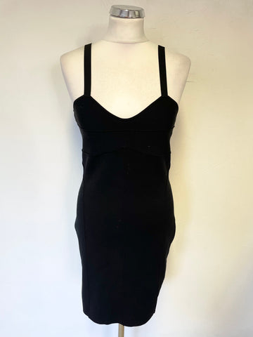 & OTHER STORIES BLACK SLEEVELESS STRAPY MINI BODYCON DRESS SIZE M