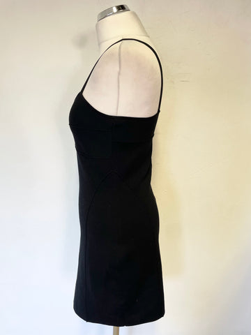 & OTHER STORIES BLACK SLEEVELESS STRAPY MINI BODYCON DRESS SIZE M