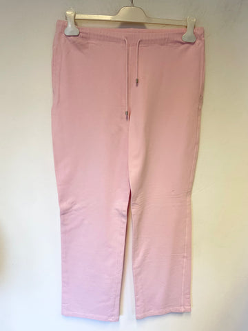 ESCADA SPORT PINK DRAWSTRING ELASTICATED WAIST JOGGING PANTS  SIZE M