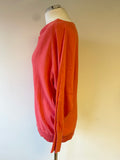 MINT VELVET CORAL SPARKLE COWL NECK LONG SLEEVED JUMPER  SIZE M