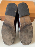 TODS PELLAME BURGUNDY PATENT LEATHER LOAFERS SIZE 4/37