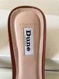 DUNE EXCLUSIVE BROWN LEATHER SLIP ON SLIDER MULES SIZE 5/38