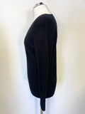 PER UNA SPEZIALE 100% CASHMERE BLACK LONG SLEEVED JUMPER SIZE 14