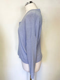 WHISPER BY BRODIE LIGHT BLUE LONG SLEEVED JUMPER SIZE M