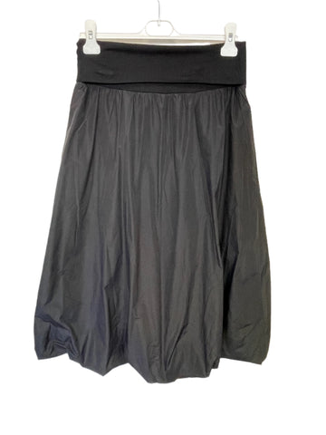 VETONO BLACK BUBBLE HEM SKIRT SIZE 1 UK 10/12