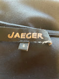 JAEGER BLACK SLEEVELESS & KHAKI ELASTICATED TRIM TOP SIZE S