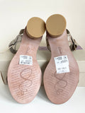 BRAND NEW CLARKS GLACIER COOL METALLIC LEATHER HEEL SANDALS SIZE 4.5/37.5