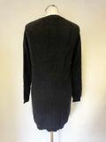 WHISTLES 100% CASHMERE BLACK LONG SLEEVE JUMPER DRESS SIZE S