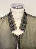 BRAND NEW JOSEPH RIBKOFF GREY ZIP TRIMMED EDGE TO EDGE JACKET SIZE L